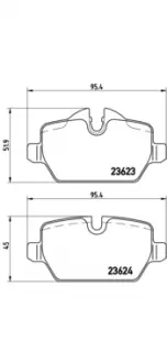 Тормозные колодки BREMBO P06037
