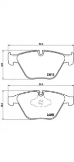 Тормозные колодки BREMBO P06055