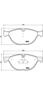 Тормозные колодки BREMBO P06076