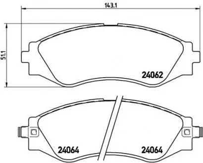 Гальмівні колодки BREMBO P10006 (фото 1)