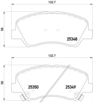 Тормозные колодки BREMBO P18025