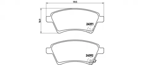 Тормозные колодки BREMBO P23105