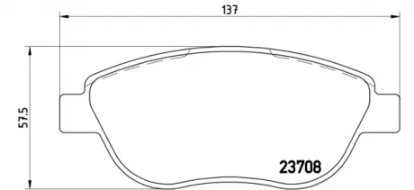 Тормозные колодки BREMBO P23119
