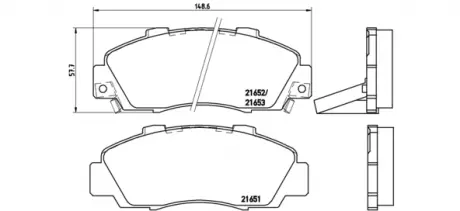 Тормозные колодки BREMBO P28026