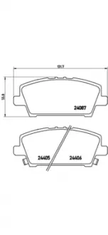 Гальмівні колодки BREMBO P28037