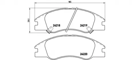 Тормозные колодки BREMBO P30042 (фото 1)
