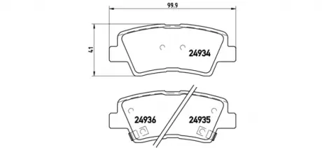 Тормозные колодки BREMBO P30047