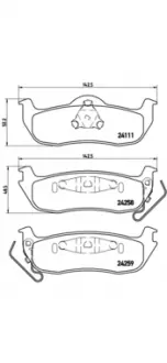 Тормозные колодки BREMBO P37011