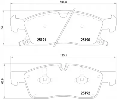 Тормозные колодки BREMBO P37017