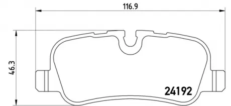 Тормозные колодки BREMBO P44019