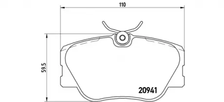 Тормозные колодки BREMBO P50008