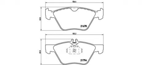 Тормозные колодки BREMBO P50026