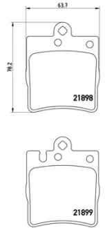 Тормозные колодки BREMBO P50033