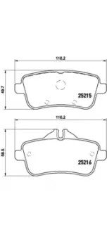 Тормозные колодки BREMBO P50100