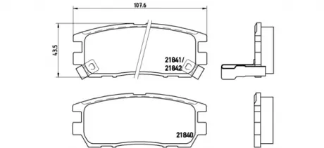 Тормозные колодки BREMBO P54018