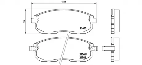 Гальмівні колодки BREMBO P56021