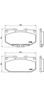 Тормозные колодки BREMBO P56025