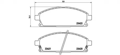 Гальмівні колодки BREMBO P56040
