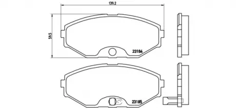 Гальмівні колодки BREMBO P56045