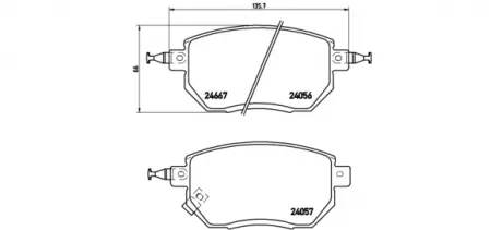 Гальмівні колодки BREMBO P56051