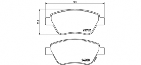 Тормозные колодки BREMBO P59051 (фото 1)