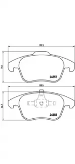 Тормозные колодки BREMBO P61086