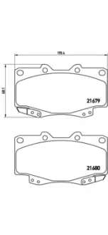 Тормозные колодки BREMBO P83069