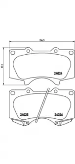 Гальмівні колодки BREMBO P83102