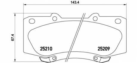 Тормозные колодки BREMBO P83140 (фото 1)