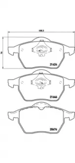 Тормозные колодки BREMBO P85036