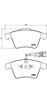 Тормозные колодки BREMBO P85090 (фото 1)