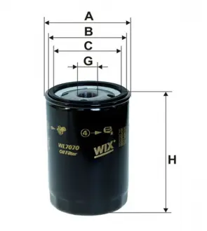 Фильтр масляный (OP 526) WIX FILTERS WL7070