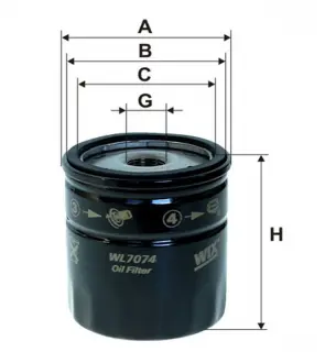 Фильтр масляный (OP 629) WIX FILTERS WL7074