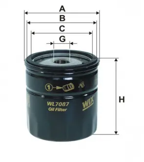 Фільтр масляний (OP 541) WIX FILTERS WL7087