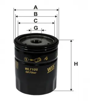 Фильтр масляный (OP 556) WIX FILTERS WL7105