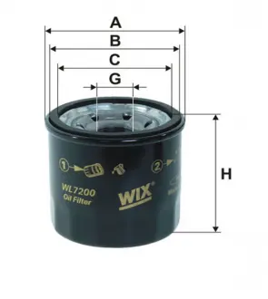 Фильтр масляный (OP 595) WIX FILTERS WL7200
