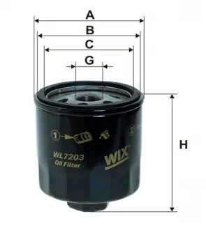 Фильтр масляный (OP 641) WIX FILTERS WL7203