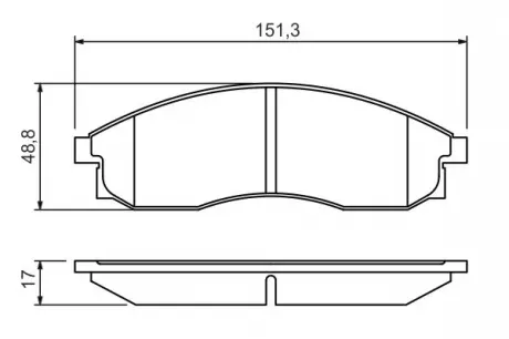 Гальмівні колодки BOSCH 0986424340
