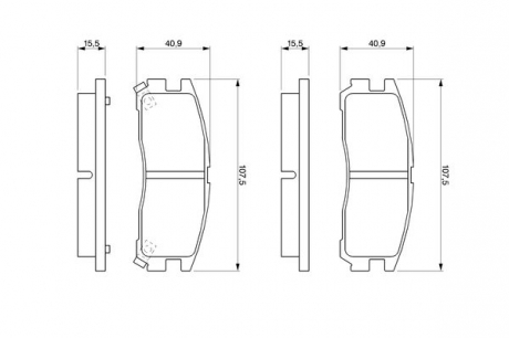 Тормозные колодки BOSCH 0986461145