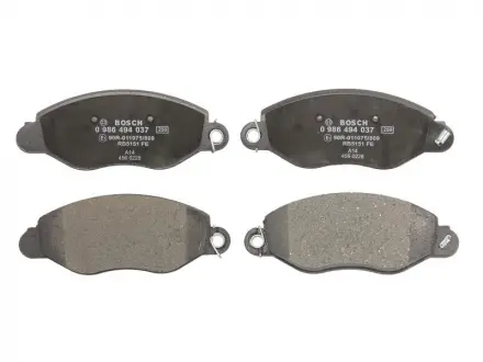 Тормозные колодки BOSCH 0986494037