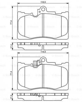 Тормозные колодки BOSCH 0986494252