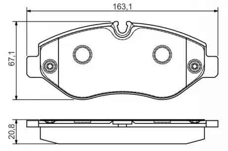 Тормозные колодки BOSCH 0986495098
