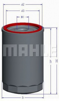 Фильтр масляный Mahle MAHLE KNECHT OC 1