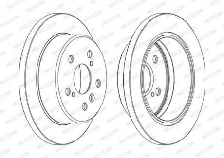 Тормозной диск FERODO DDF1598C (фото 1)