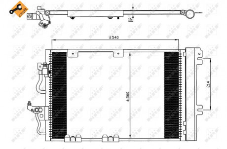 Радиатор кондиционера NRF 35554