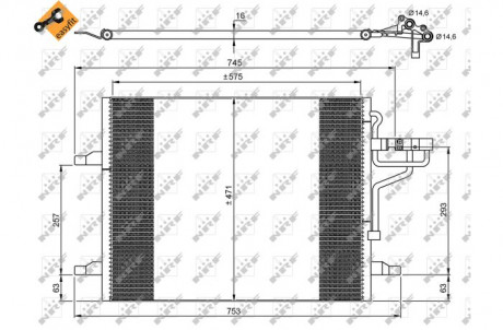 Конденсер кондиционера NRF 35936