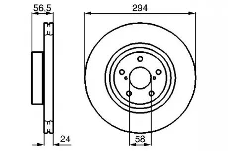 Тормозной диск BOSCH 0986478977