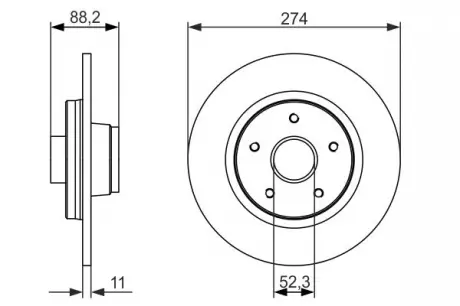 Тормозной диск BOSCH 0986479695