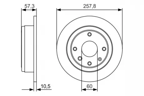 Тормозной диск BOSCH 0986479985