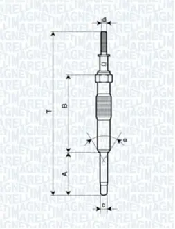 Свічка розжарювання MAGNETI MARELLI 062900034304